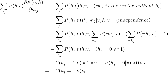 受限制玻尔兹曼机rbm的能量函数及其梯度求解