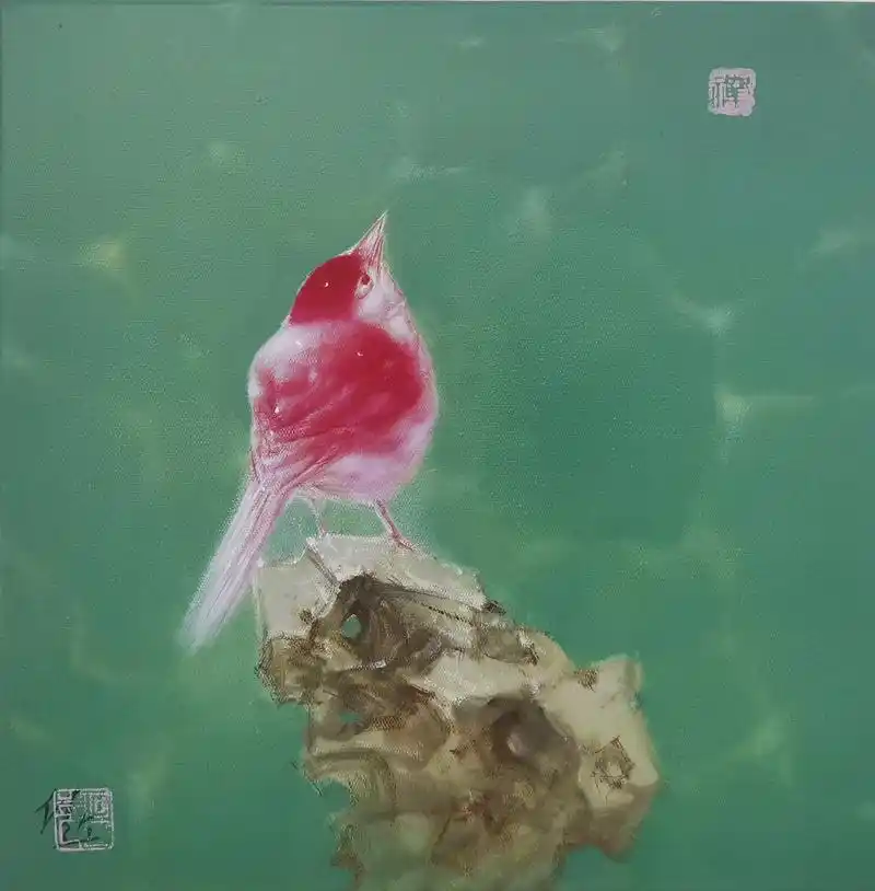 油画名家何达——油画《中国鸟——禅意系列》