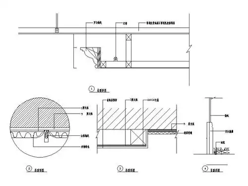 吊顶天花节点大样图-室内节点详图-筑龙室内设计论坛