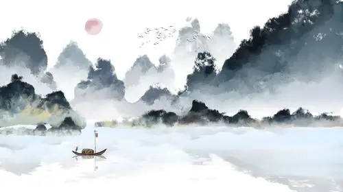 水墨浓墨彩墨山水植物练习