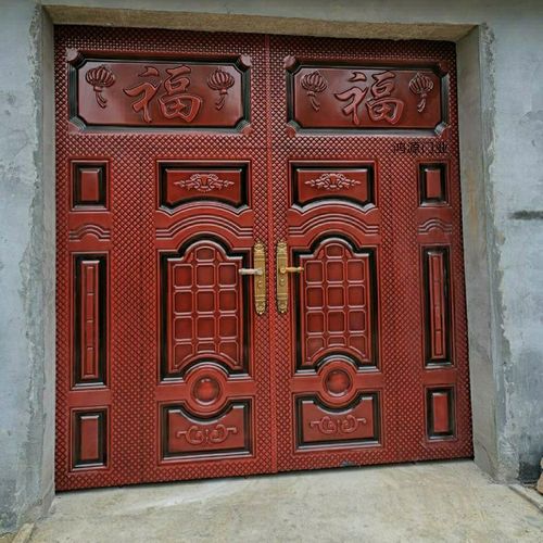 铁门农村定做大门家用烤漆双开乡村庭院院门庭院门