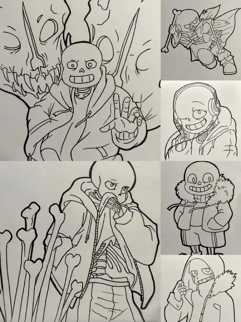 sans #绘画 #画画 #手绘 #一起学画 - 抖音