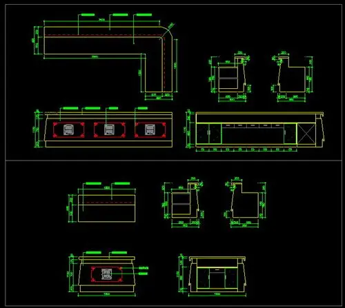 服务台,收银台 收银台 单台水源热泵机组机房及机房内通风系统设计图