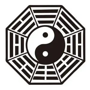 伏羲先天八卦图墙贴太极贴纸 新房入住楼梯大门车贴pvc.不干胶自