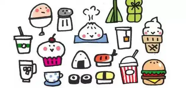 超萌可爱蛋糕简笔画