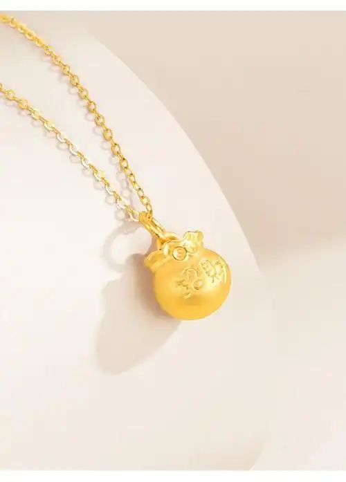 黄金项链女士足金999福袋黄金吊坠首饰颈链锁骨链生日结婚纪念日新年