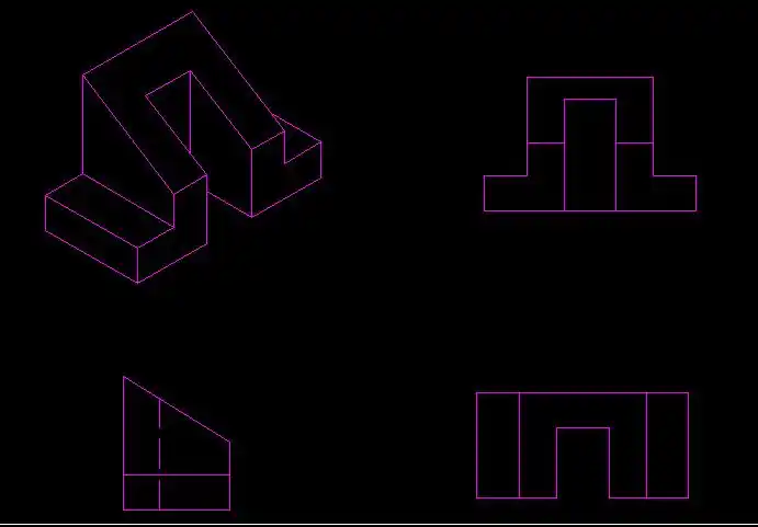 由立体图画正等轴测图.