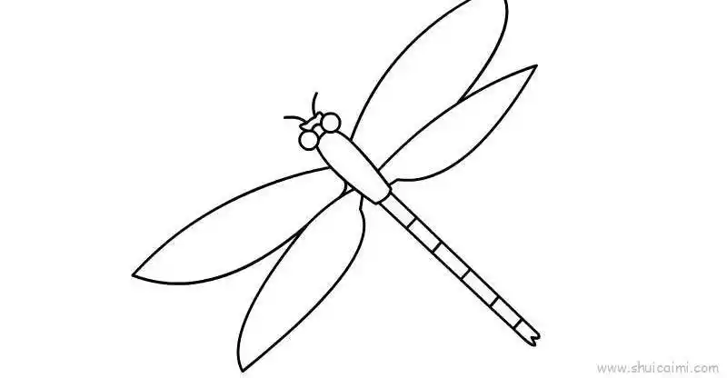 蜻蜓儿童画怎么画蜻蜓简笔画简单