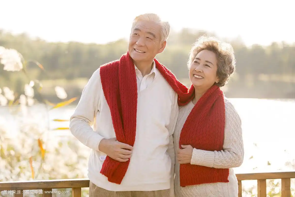 恩爱的老年夫妇