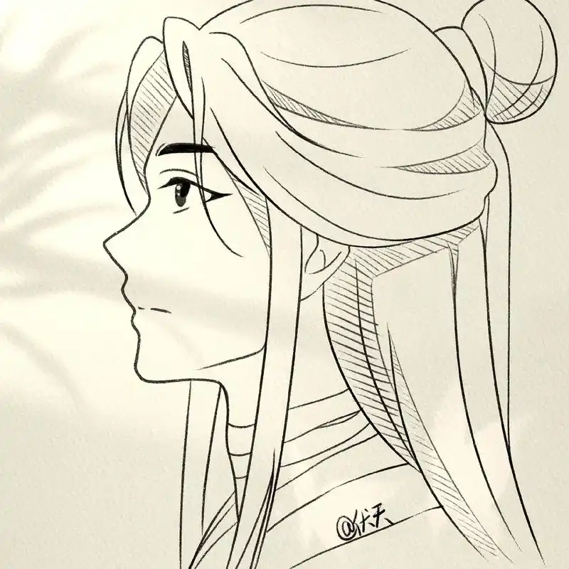 谢怜简笔画.#一学就会的简笔画 #临摹 #画渣日常 #一起学 - 抖音