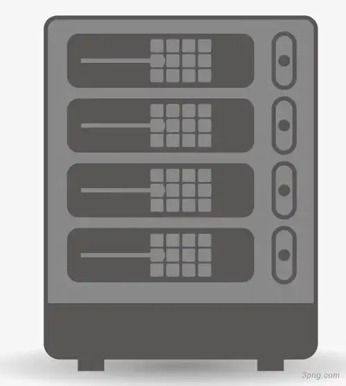 按钮灰色迷你风格服务器png素材透明免抠图片-卡通手绘
