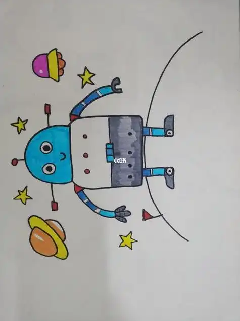 侠机器人简笔画简笔画机器人的涂色怎么画机器人的简笔画创意儿童画