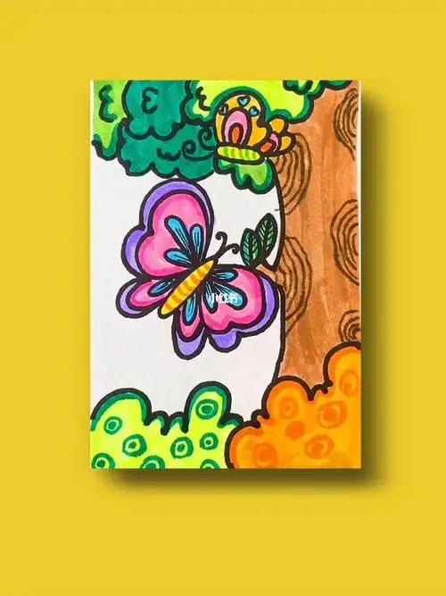 创意美术儿童画   #儿童画   #简笔画教程