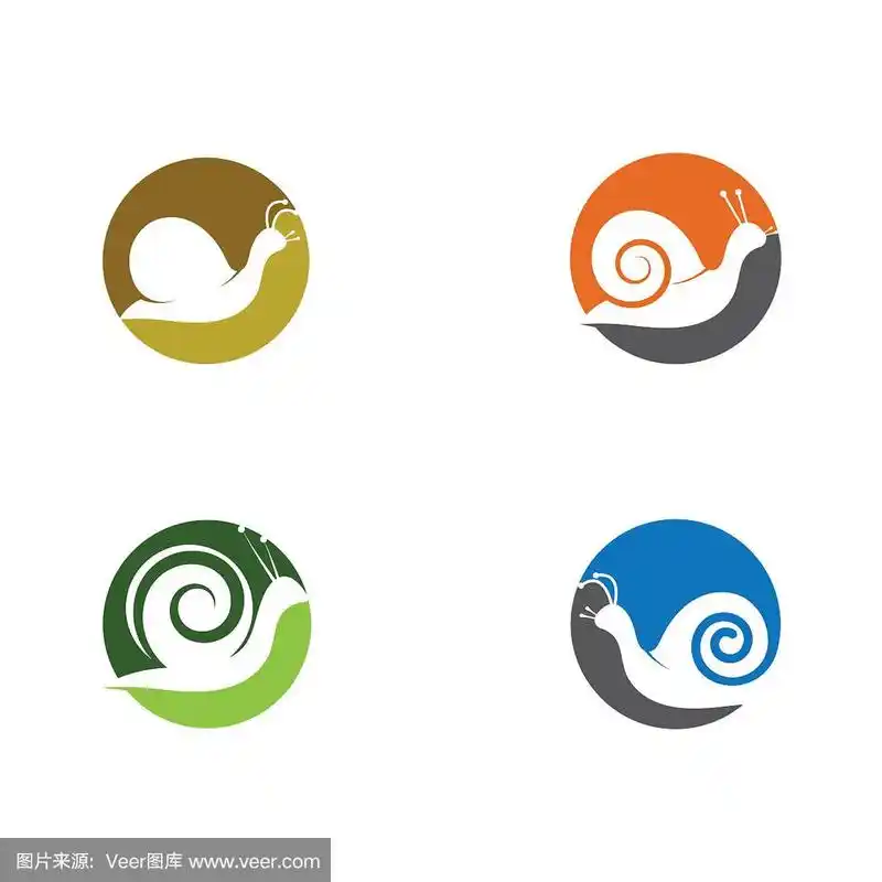 蜗牛标志模板矢量图标