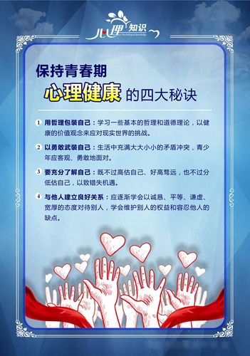 762海报印制展板写真素材897学校园心理健康咨询心态常识挂图