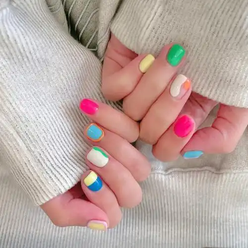 林lin美业ins彩色美甲