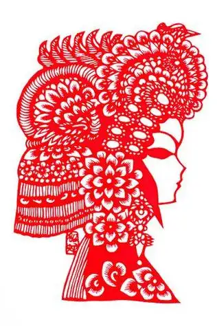 中国传统人物剪纸貂蝉