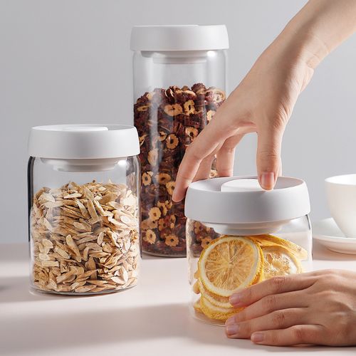 真空密封防潮保鲜玻璃瓶带盖食品品级茶叶罐五谷杂粮密封罐
