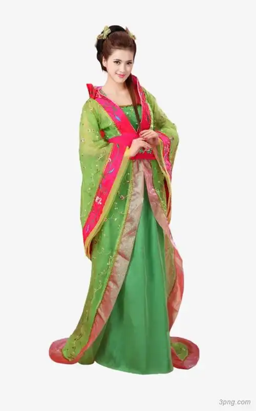 古典穿绿衣漂亮女子