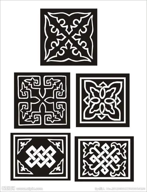 土族各种花纹图片