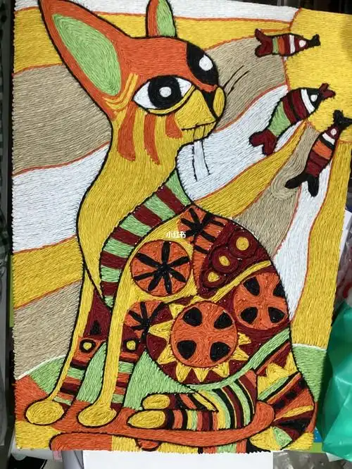 纸绳粘贴画