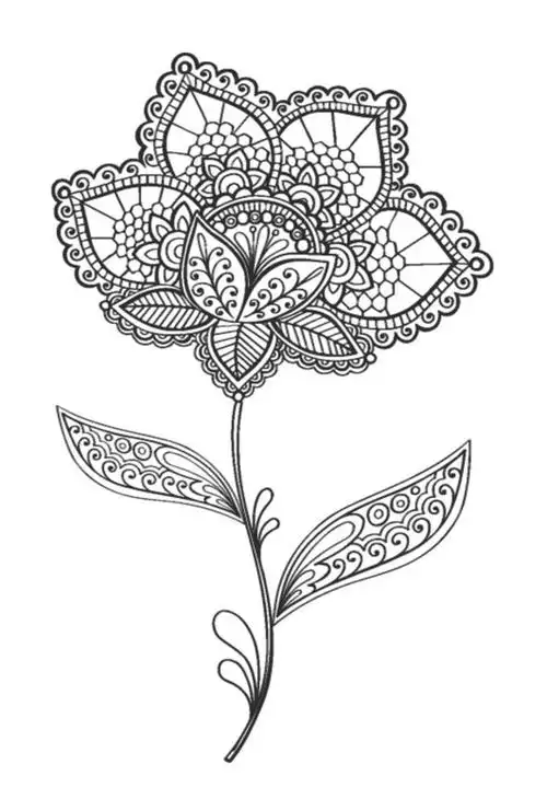 黑白线稿图案花纹