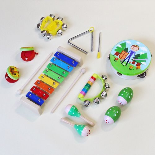 木质奥尔夫乐器王子公主套装儿童打击乐器幼儿园宝宝音乐早教教具