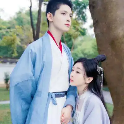 高清情头古风一男一女 真人情头淡雅古风唯美 - 情侣头像图片- 不二
