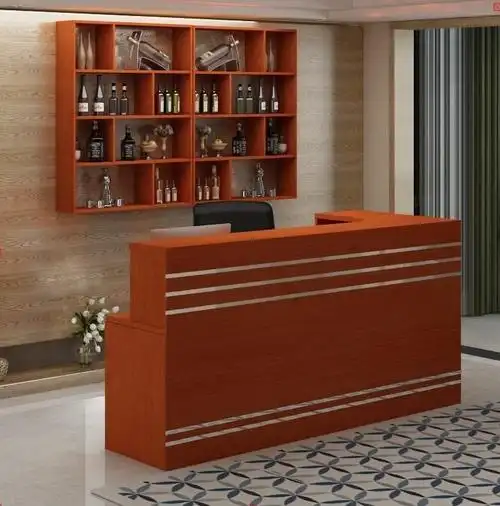 收银台柜台 简约现代转角收银台吧台酒柜壁挂烟酒柜组合吧台酒柜