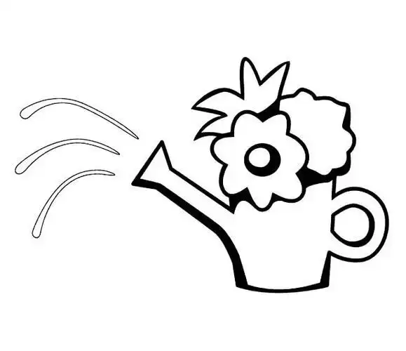 可以种花的铁壶简笔画