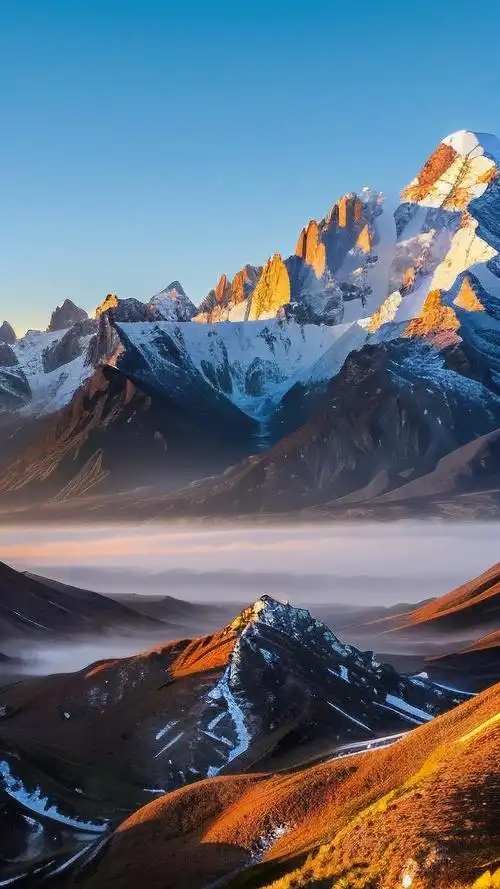 简约壁纸来袭,霸气山峰尽显王者风范🏔️