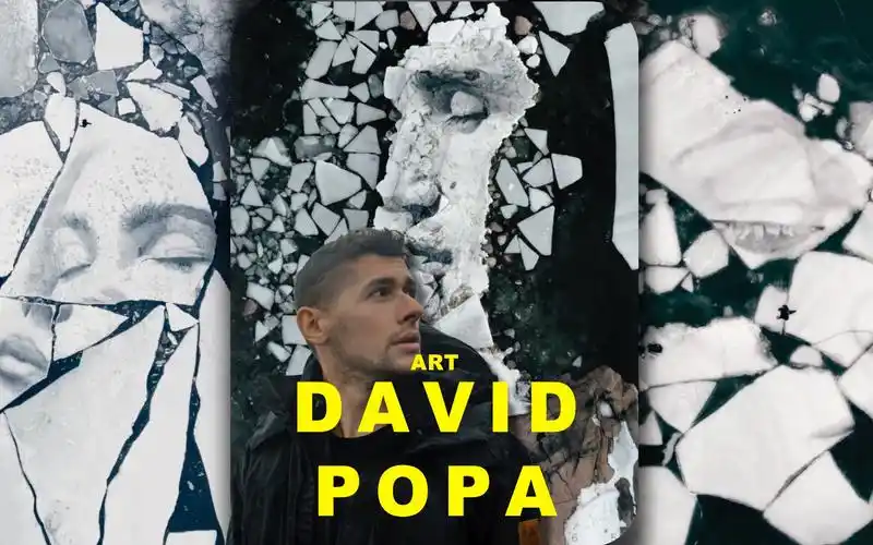 来自纽约艺术家david popa的艺术创作,在大地和冰面上的绘画