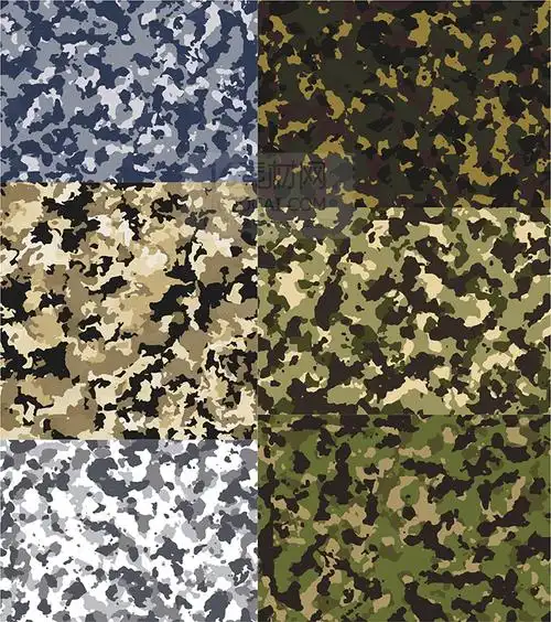 军事迷彩背景纹理矢量素材 - 素材中国16素材网