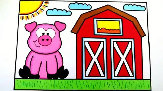 会盖房子的小胖猪简笔画儿歌