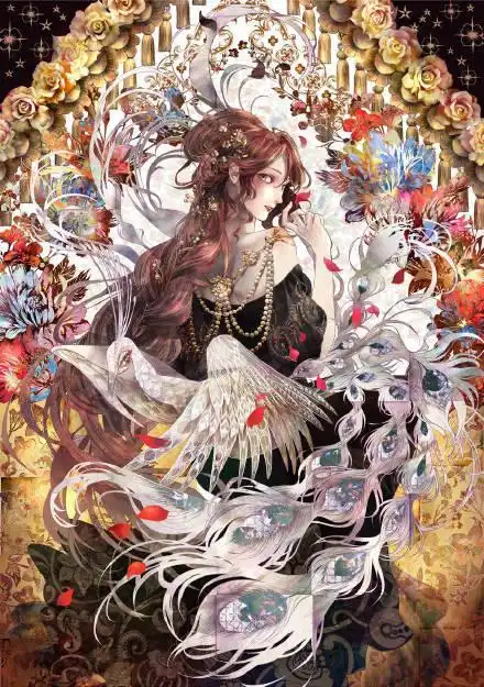 独特梦幻人物插画,画风绚丽又唯美