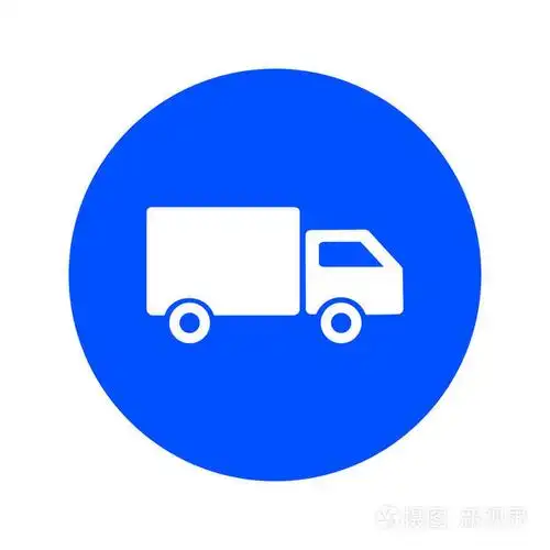 送货卡车标志图标. 货车标志. 装运和免费送货. 平的风格. 矢量.