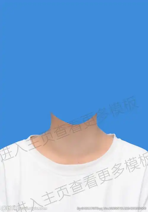 证件照白色短袖图片