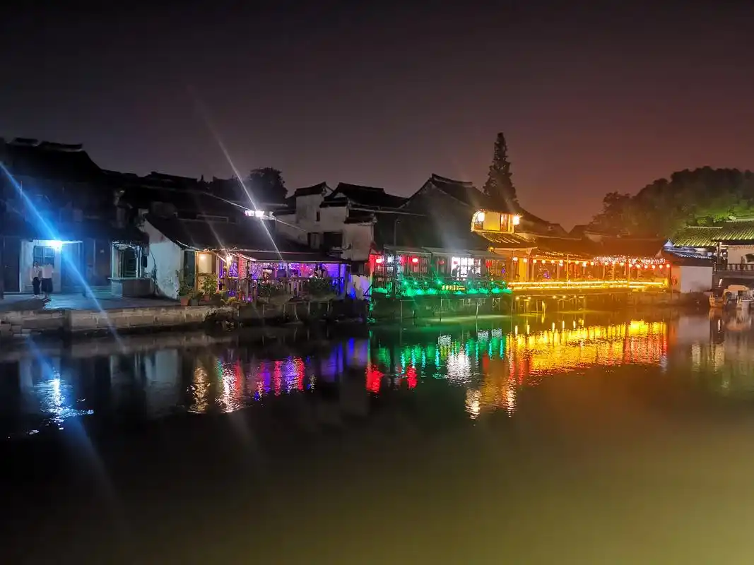 浙江嘉善西塘古镇夜景一