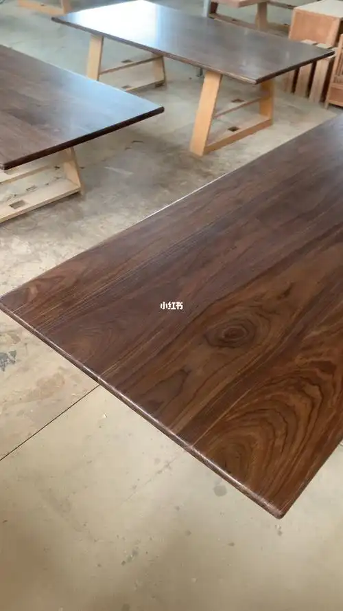 黑胡桃实木升降桌面飘窗吧台悬浮桌面