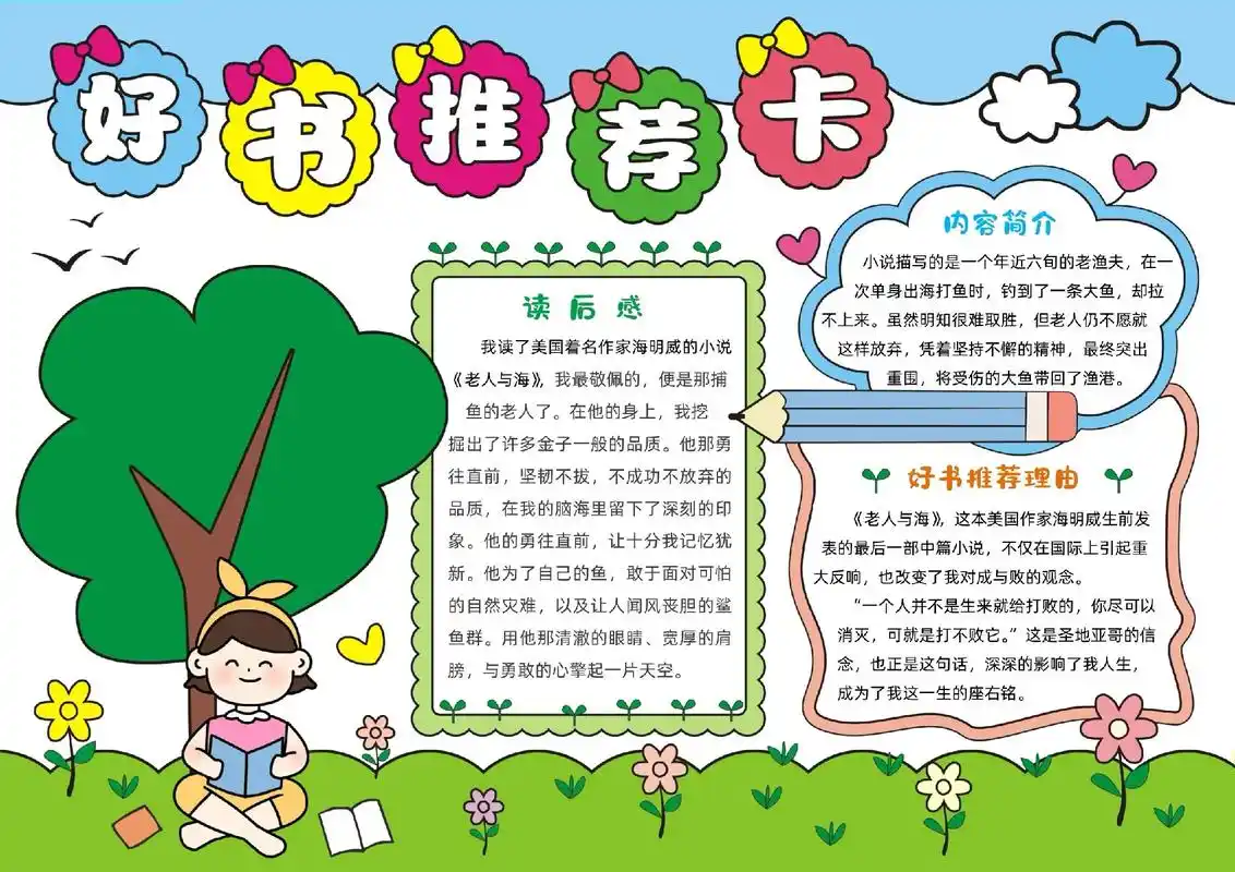好书推荐手抄报模板#手抄报模板 #好书推荐手抄报 #关于读书 - 抖音