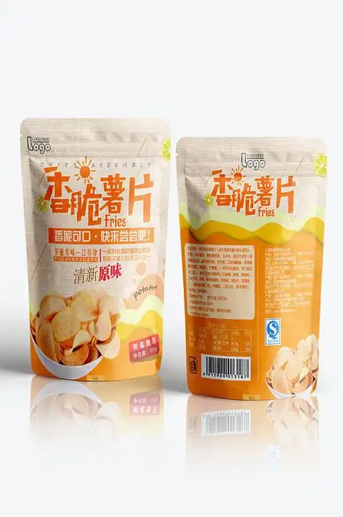 香脆薯片零食包装设计众图网