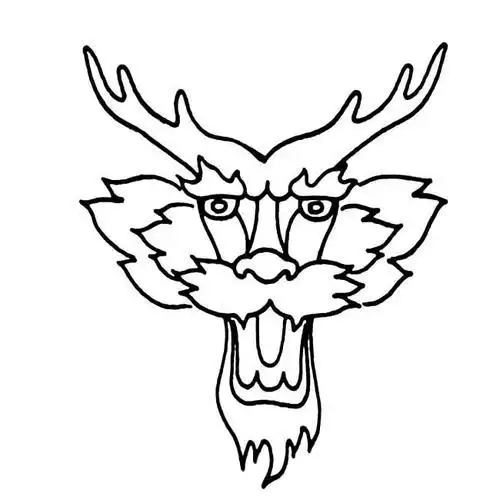 中国龙龙头动物简笔画步骤图片大全二