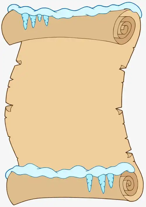 卡通手绘积雪卷轴png素材下载_高清图片png格式(编号:19217065)-90设