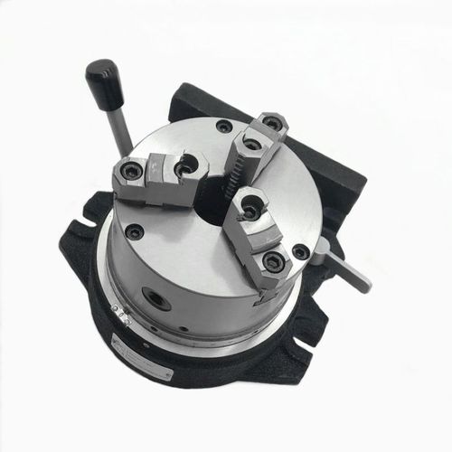 分度头铣床小型简易分度器 手动快速分度头卡盘 分割器f2-6寸 6寸 通