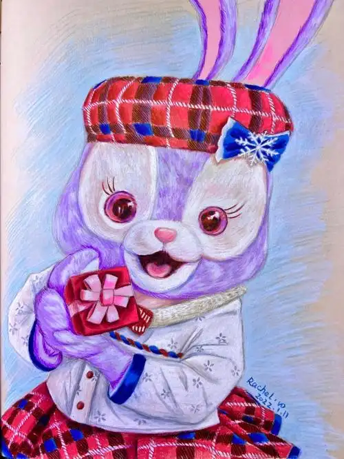 仙女星黛露手绘彩铅插画附步骤