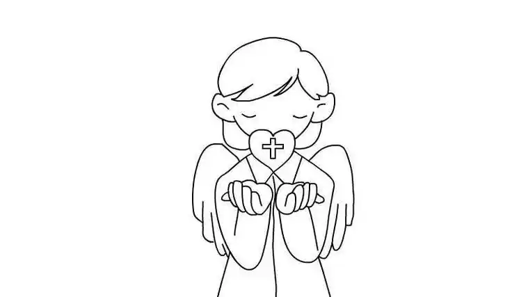 白衣天使简笔画的画法