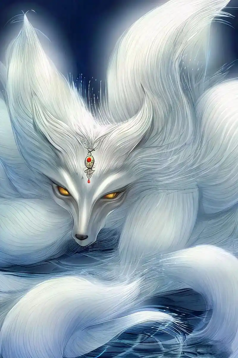 吉祥九尾狐.#抖音图文来了 #国风 #古风 #山海经 - 抖音