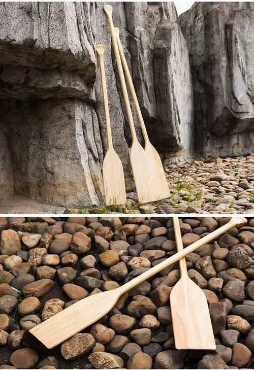 好木来木制船桨80cm儿童划桨船桨手摇游玩划水木桨表演道具划船桨