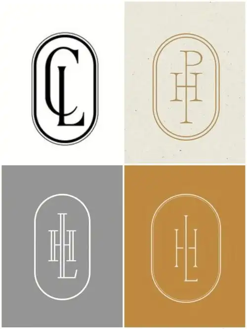 四款衬线体英文字母logo设计英文设计的风格可以有很多种衬线非衬线