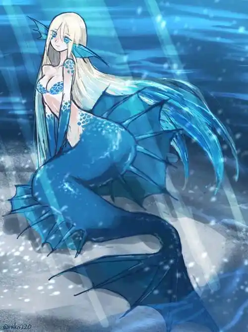 人鱼るてこ的pixiv美人鱼插画图片